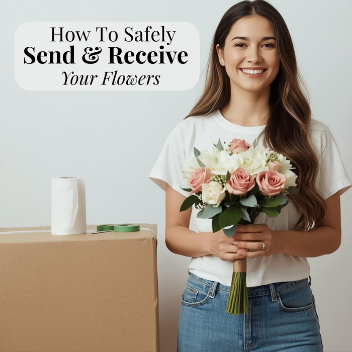 Wild Coast Flower Preservation 2025 advertisement graphic showing how to ship flowers for bouquet preservation, ad 14 second version