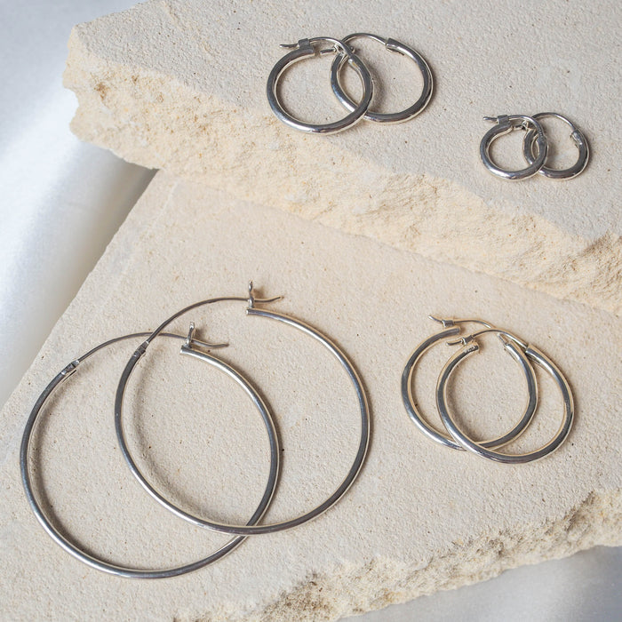 Signature Hoops - Silver