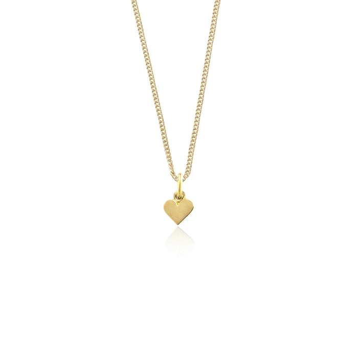 Luna & Rose Single heart of Gold Charm Necklace