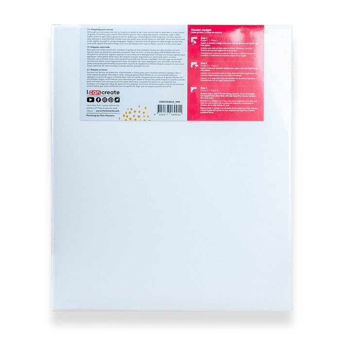 Single Thick Canvas Signature 25 x 30cm (9.8 x 11.8in) 2 Pack
