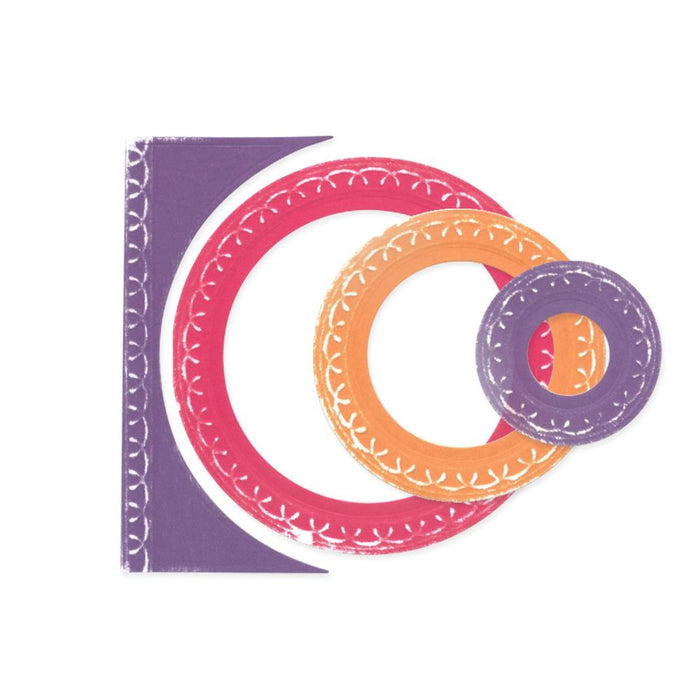 Sizzix - Fanciful Framelits Die Set By Stacey Park - 9/Pkg - Alena Arched Circles. Available at Embellish Away located in Bowmanville Ontario Canada.