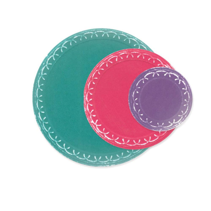 Sizzix - Fanciful Framelits Die Set By Stacey Park - 9/Pkg - Alena Arched Circles. Available at Embellish Away located in Bowmanville Ontario Canada.