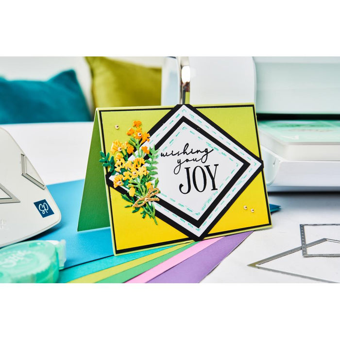 Sizzix - Fanciful Framelits Die Set By Stacey Park - 13/Pkg - Katy Deco Diamonds. Available at Embellish Away located in Bowmanville Ontario Canada. Example by brand ambassador.