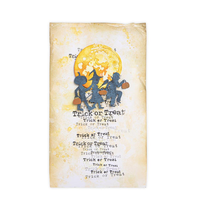 Sizzix - Thinlits Dies By Tim Holtz - 10/Pkg - Halloween Night. Halloween Night by Tim Holtz is the perfect design for the witching hour! Available at Embellish Away located in Bowmanville Ontario Canada. Example by brand ambassador.