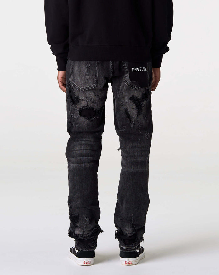 PRVT LBL Skinny Ripped Jean. Underground Apparel. Rule of Next Streetwear.