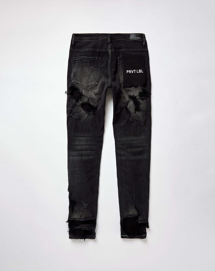 PRVT LBL Skinny Ripped Jean. Underground Apparel. Rule of Next Streetwear.
