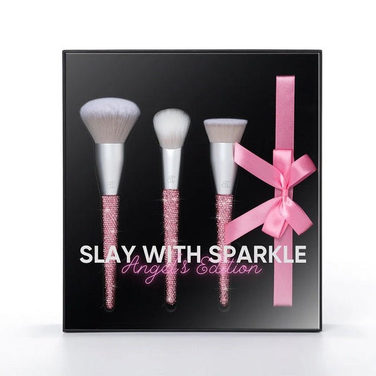 SLAY WITH SPARKLE - ANGEL`S EDITION - Set Cadou 3 Pensule Makeup - skinseen.ro