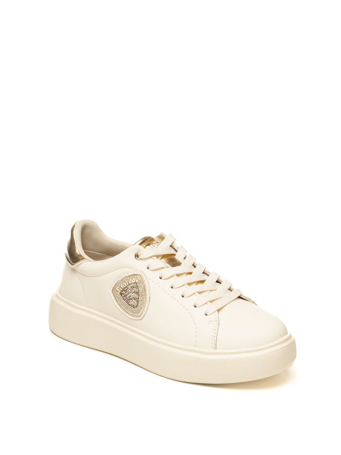BLAUER Sneaker venus bianco/oro VENUS01 PELLE-CRE/PLAT