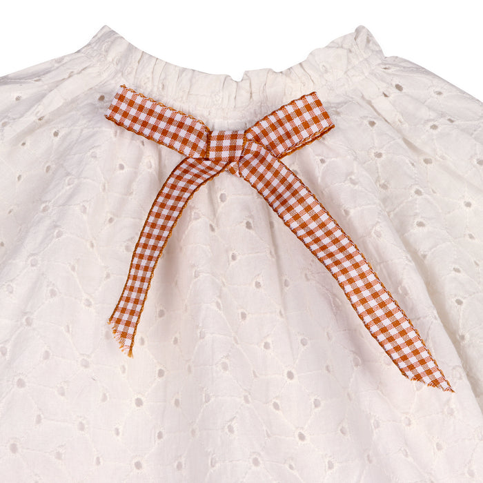 Solene Schiffli Lace Baby Dress & Bloomer Set (Organic Cotton)