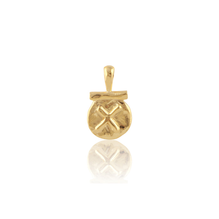 St Andrew charm gold on backside