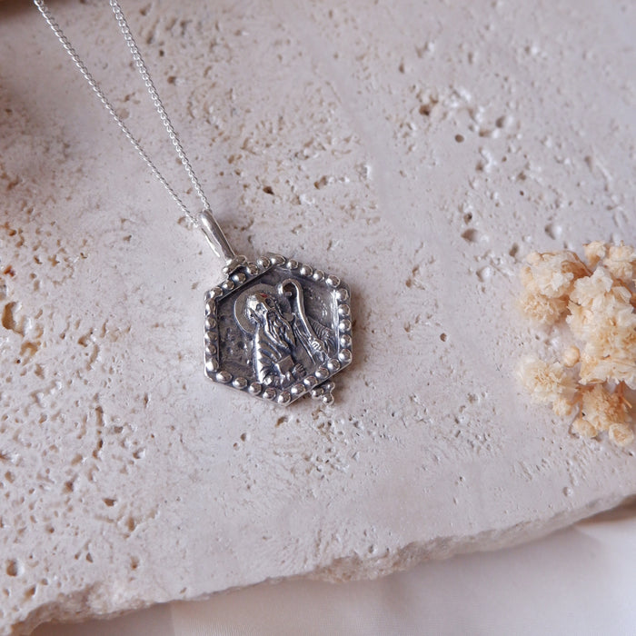 St Benedict - Patron Saint of Clarity, Calm & Peace CHARM ONLY - Silver
