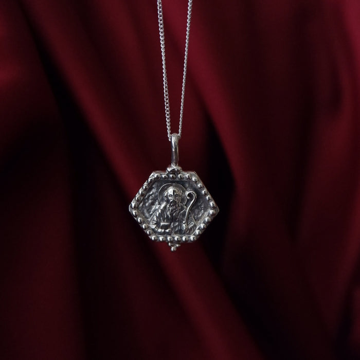 St Benedict - Patron Saint of Clarity, Calm & Peace CHARM ONLY - Silver