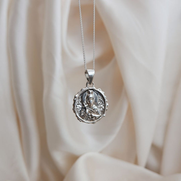 Silver St Florian Pendant - Patron Saint of Protection, Bravery & Service