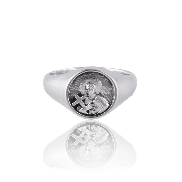 St Gerard Signet Ring - Silver