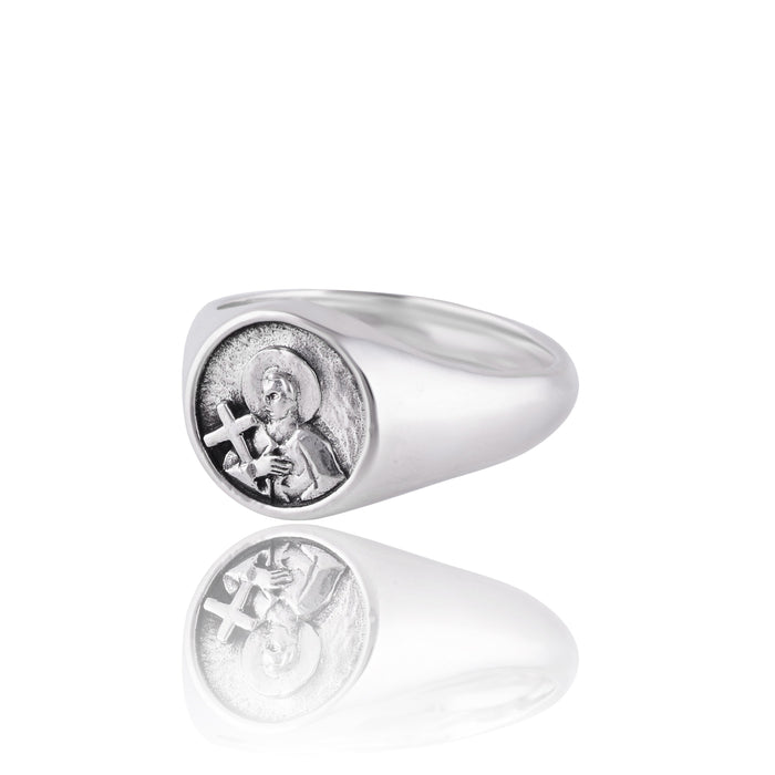 St Gerard Signet Ring - Silver