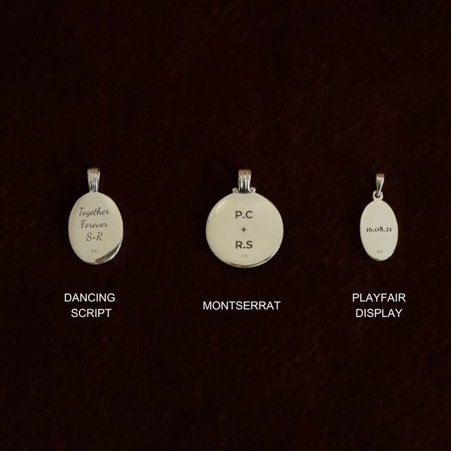 engraving silver charms by luna rose bali