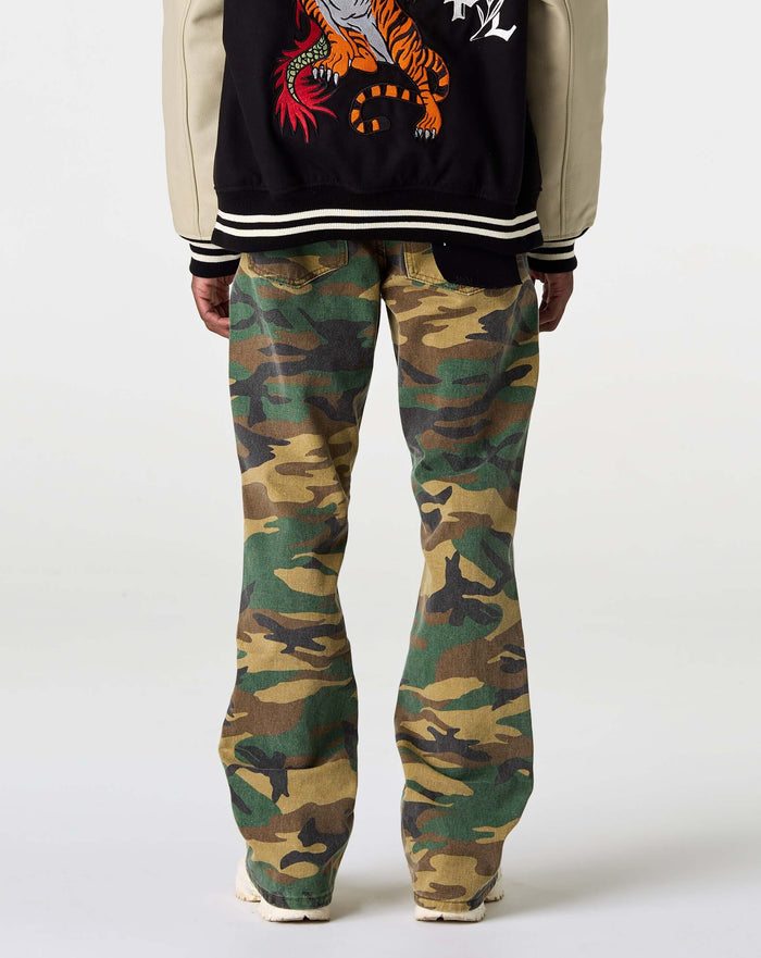 PRVT LBL Stacked Camo Studded Pant. Underground Apparel. Rule of Next Streetwear.