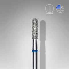 Staleks Diamond Nail Drill Bit Rounded Cylinder Blue EXPERT Head Diameter 2.3 Mm / Working Part 6.5 Mm