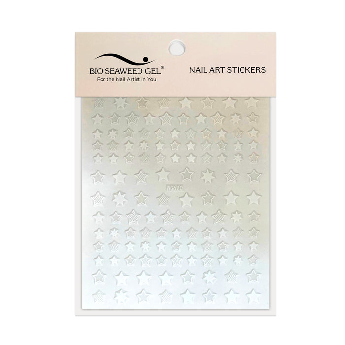 Starry Nail Art Stickers - Bio Seaweed Gel USA