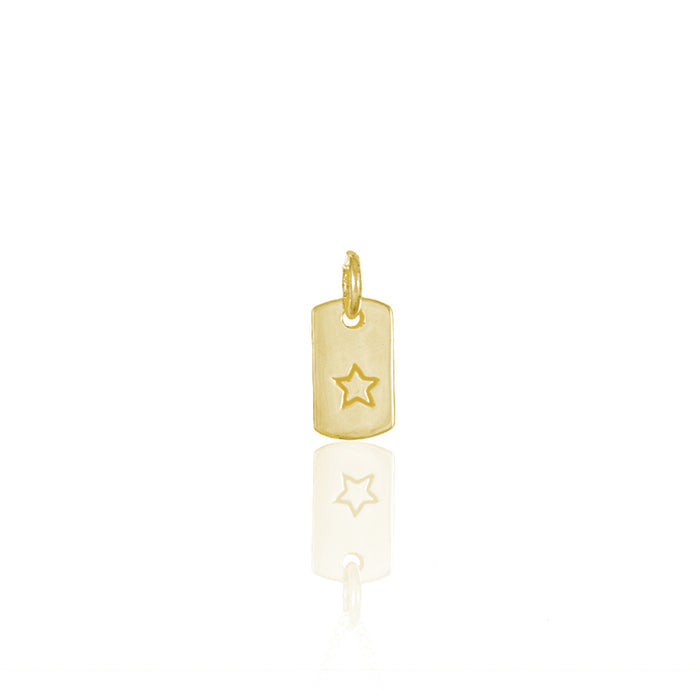 Starry Nights - Rectangle Charm - Gold