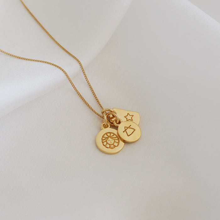 Starry Nights - Rectangle Charm - Gold
