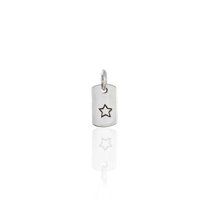 Starry Nights - Rectangle Charm - Silver
