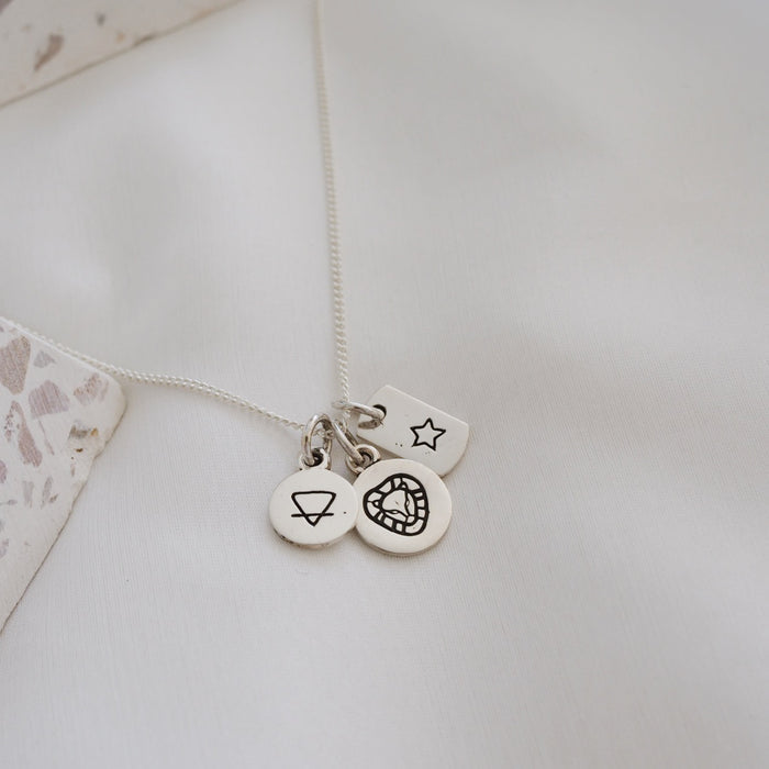 Starry Nights - Rectangle Charm - Silver