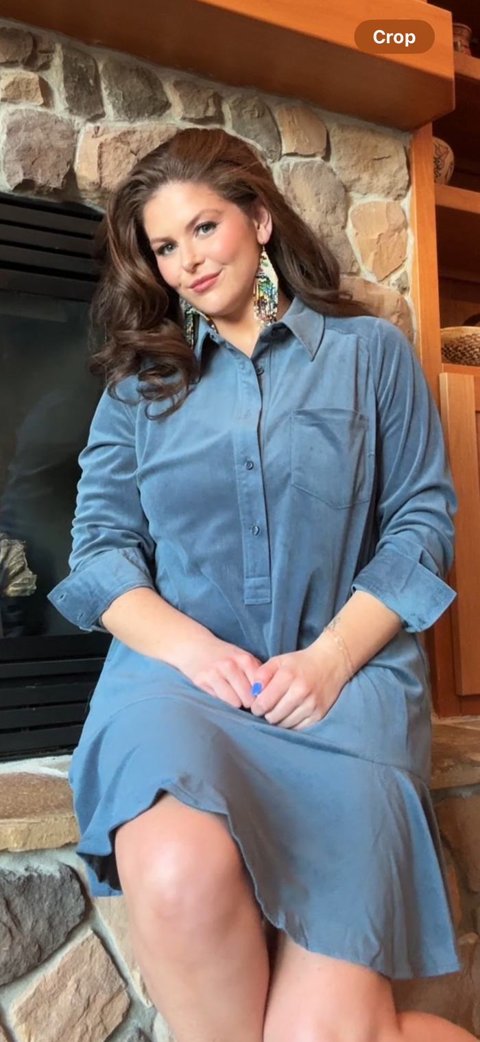 Steel blue dress by Current Air featuring a stylish design, perfect for formal or casual occasions.