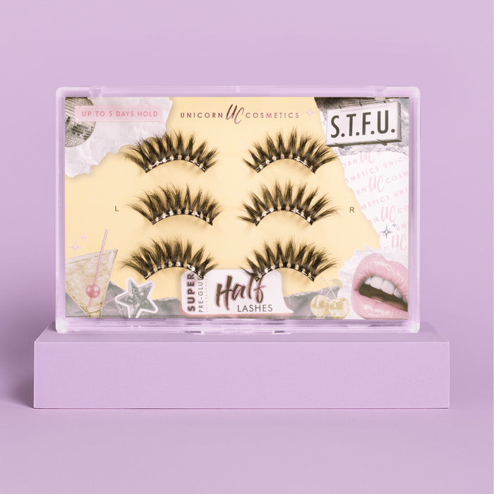 S.T.F.U. Super Pre-Glued Half Strip Lash Starter Kit - Unicorn Cosmetics