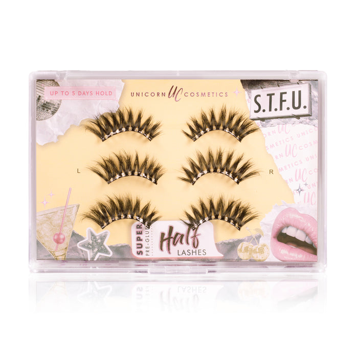 S.T.F.U. Super Pre-Glued Half Strip Lash - Unicorn Cosmetics