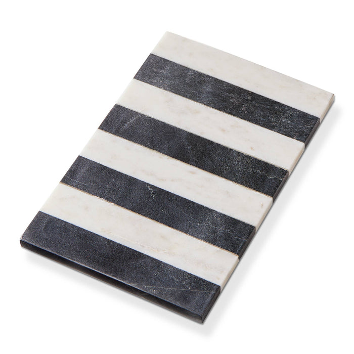 Striped Marble Board Black Multi