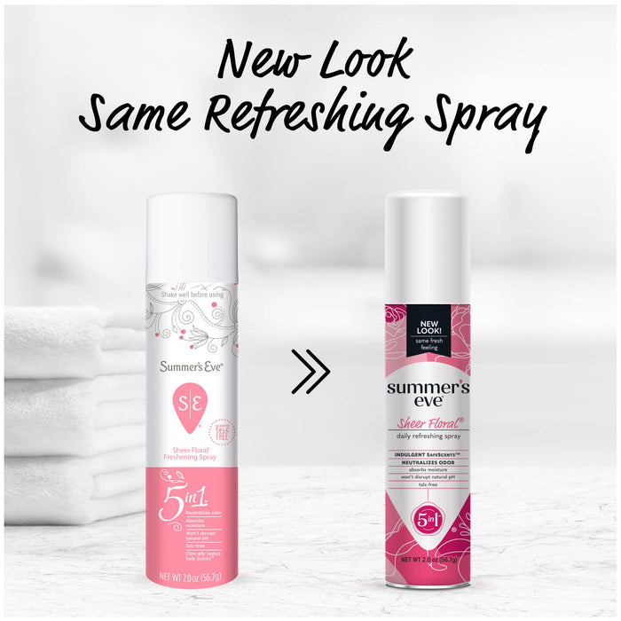 Summers Eve Freshening sheer floral Splash 5 in 1 سبري مانع للتعرق