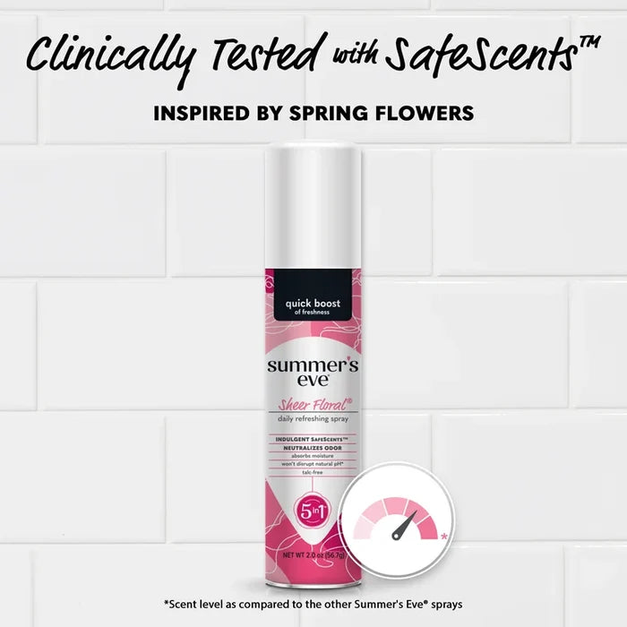 Summers Eve Freshening sheer floral Splash 5 in 1 سبري مانع للتعرق