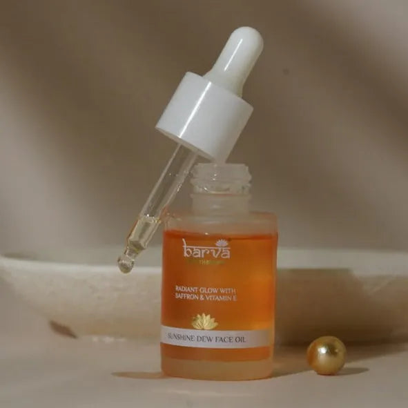 Sunshine Dew Face Oil - 30ml | saffron vitamin E turmeric liquorice & ghee blend - MAIN