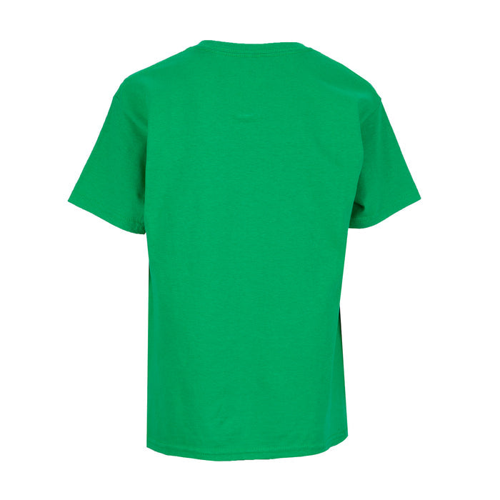 Youth green T-shirt with plain back