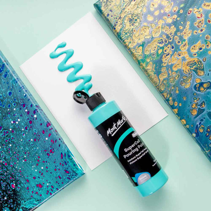 SuperCell Pouring Paint Premium 240ml (8.1 US fl.oz) - Turquoise