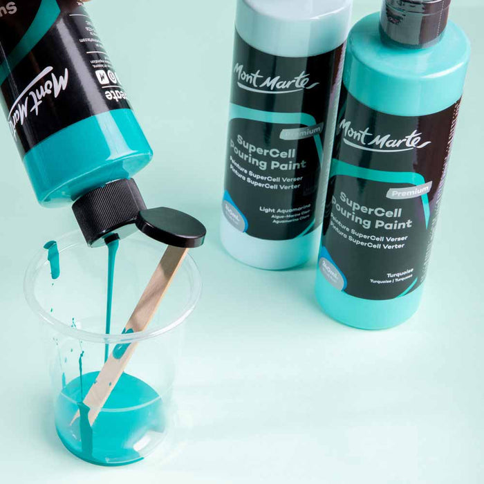 SuperCell Pouring Paint Premium 240ml (8.1 US fl.oz) - Turquoise