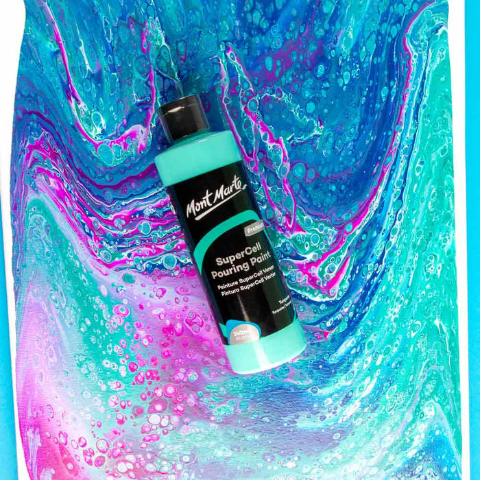 SuperCell Pouring Paint Premium 240ml (8.1 US fl.oz) - Turquoise