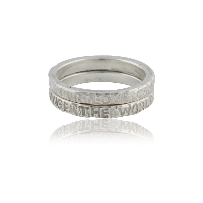 Support Rings (Set of 2) - Silver Eco-conscious jewelry brand