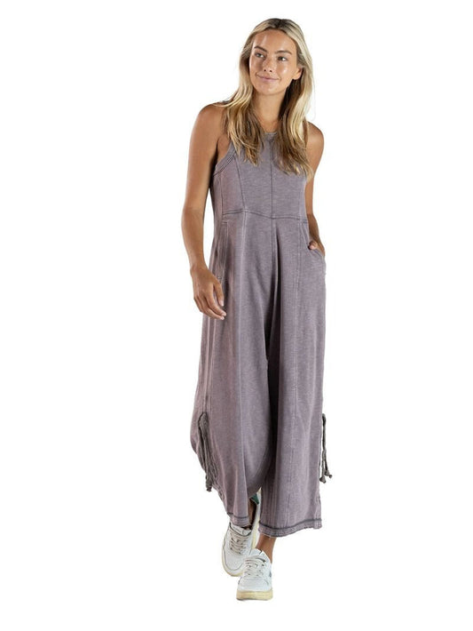 Simply Southern sweatshirt jumpsuit with bow detail, casual and comfortable one-piece outfit for everyday wear.