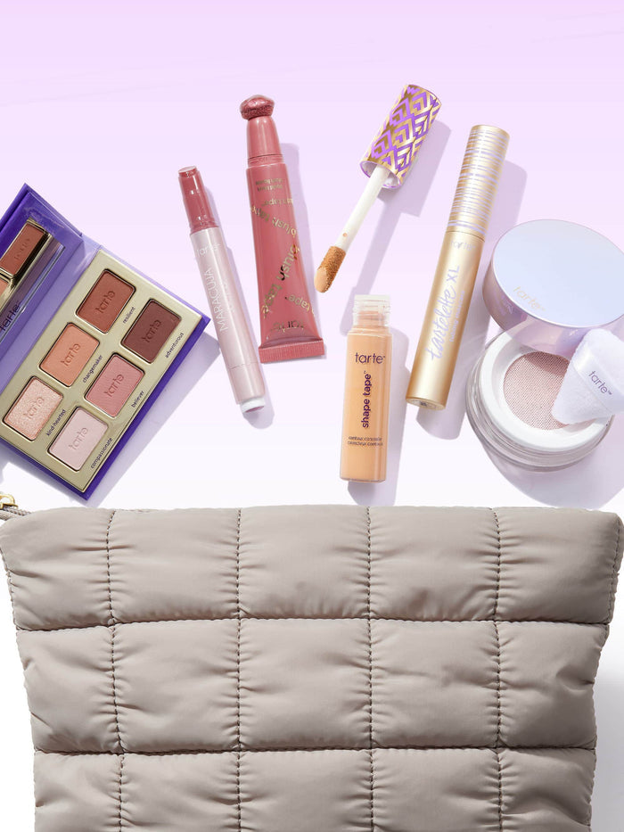 tarte™ puffy makeup bag in slate