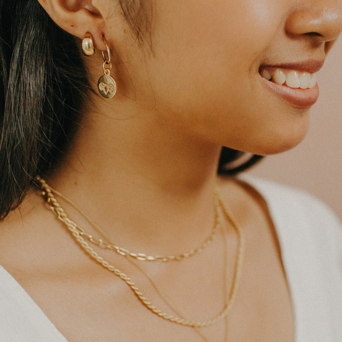 Taurus Mini Zodiac Hoops - Gold