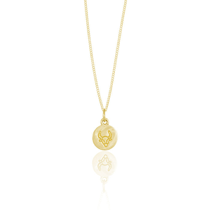 Taurus Mini Zodiac Necklace  - Gold