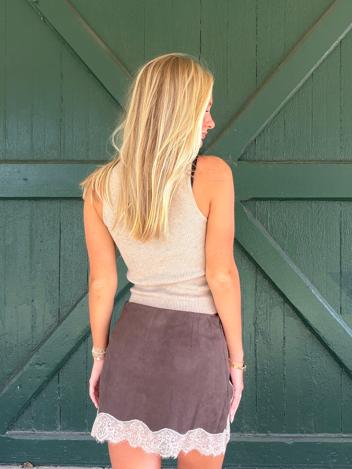 Tessa Cropped Sleeveless Turtleneck Sweater