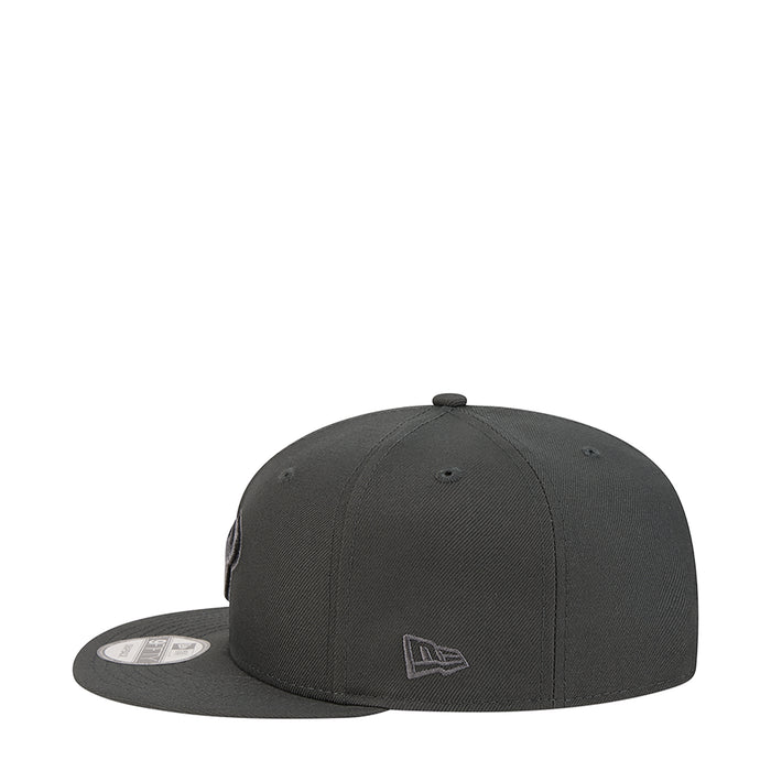 Dark gray baseball cap with tonal side logo patch