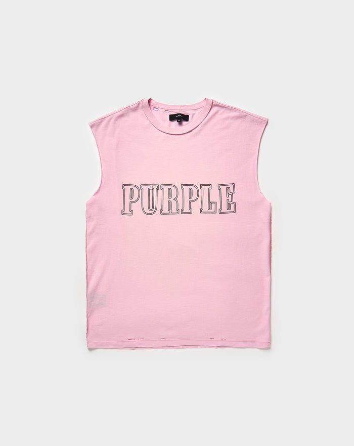 Purple Brand Textured Sleeveless T-Shirt. Underground Apparel. Rule of Next Streetwear.