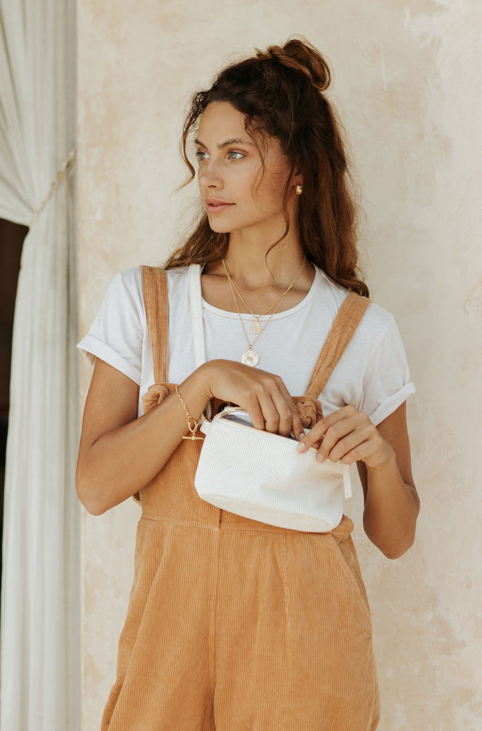 The Benny Bag - Coconut White Corduroy