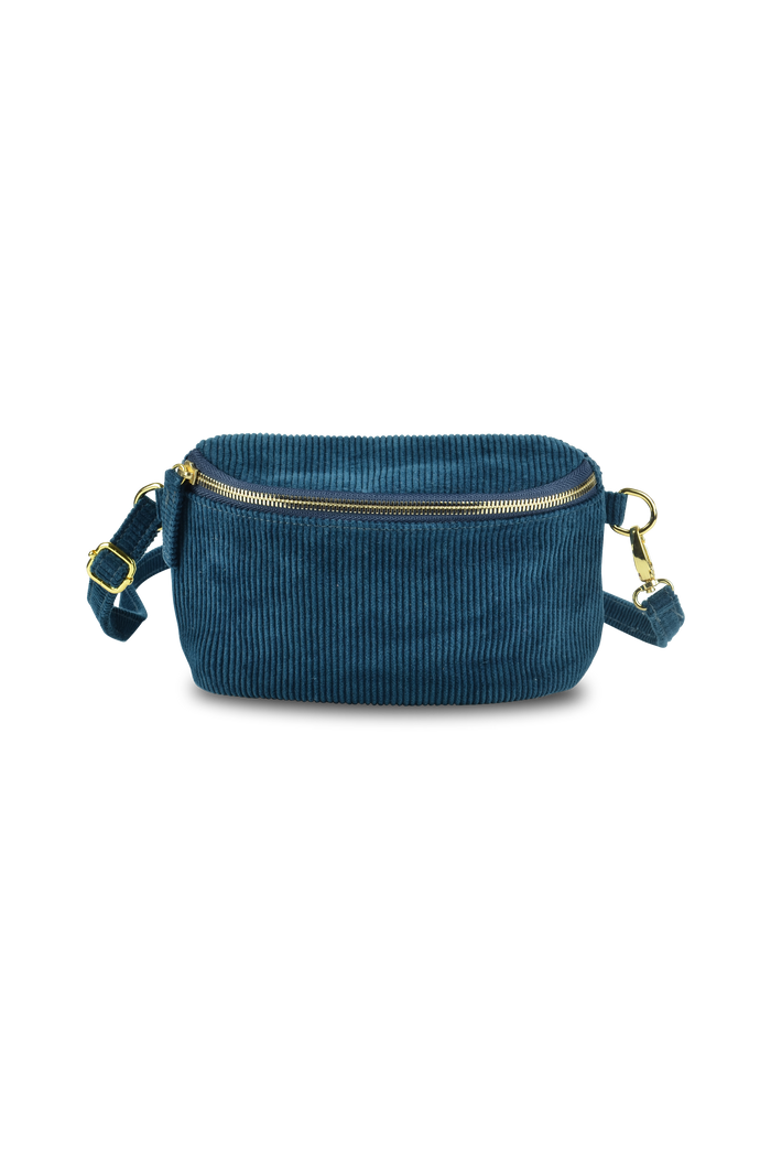 Cord Cross Body Bag Plant Dyed Lake Blue Colour