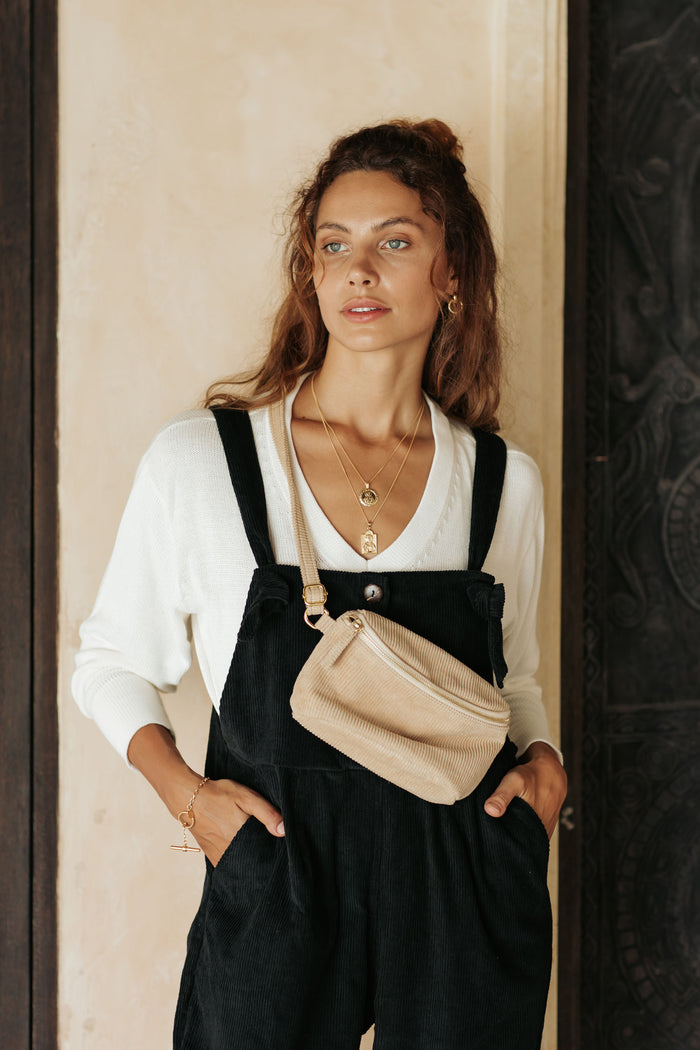 The Benny Bag - Light Cinnamon Corduroy **ORGANICALLY DYED**