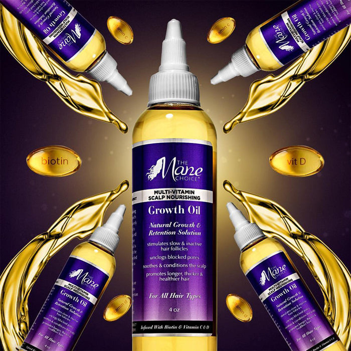 The Mane Choice Multi-Vitamin Scalp Nourishing Growth Oil 4oz - ikatehouse
